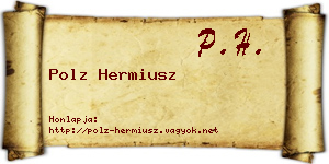 Polz Hermiusz névjegykártya
